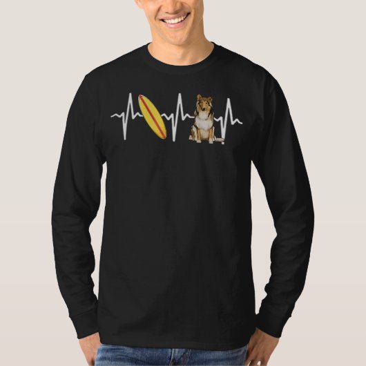 Collie Heartbeat Dog T-Shirt (Vorderseite)