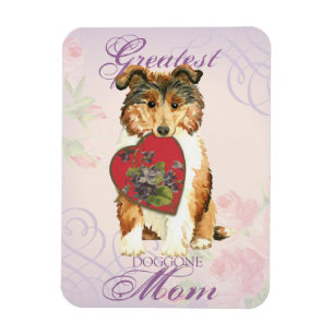 Collie-Herz-Mama Magnet