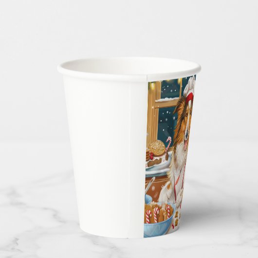 Collie Holiday Baking: Feierliche Weihnachten Pappbecher (Rechts)