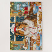 Collie Holiday Baking: Feierliche Weihnachten Puzzle (Vertikal)