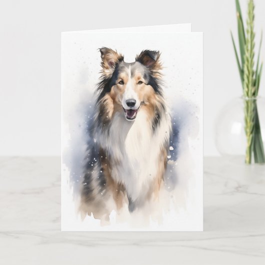 Collie Holiday Feiertagskarte (Vorderseite)