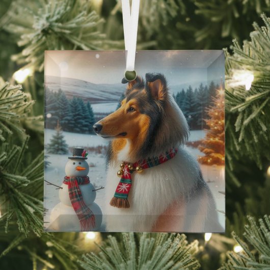 Collie Holiday  Ornament Aus Glas (Insitu)