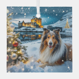 Collie Holiday  Ornament Aus Glas