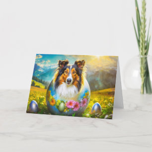 Collie-Hund gefaltete Weihnachtskarte Feiertagskarte