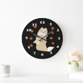 Collie Hund, Herbstleber Große Wanduhr (Zuhause)