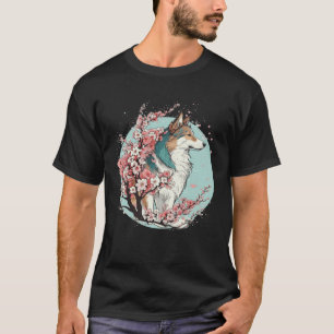 Collie-Hund Kirschblüten-Hunderasse Japanisches Wa T-Shirt
