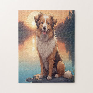 Collie-Hund Puzzle