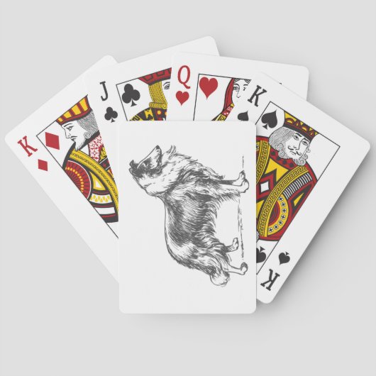 Collie-Hund Spielkarten (Rückseite)