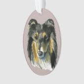 Collie-HundeAquarell-Illustration Ornament (Vorderseite)
