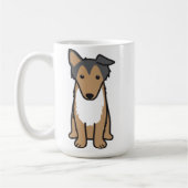 Collie-HundeCartoon Kaffeetasse (Links)