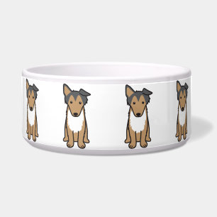 Collie-HundeCartoon Napf