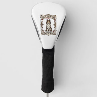 Collie-Hundefan-Shirt mit Vintage-Spruch Gravur Golf Headcover