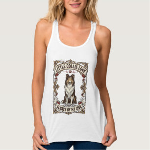 Collie-Hundefan-Shirt mit Vintage-Spruch Gravur Tank Top