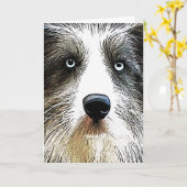 Collie-Hundegeburtstags-Karte Karte (Gelbe Blume)
