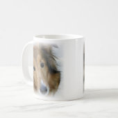 Collie-Hundekaffee-Tasse Kaffeetasse (Vorderseite Links)
