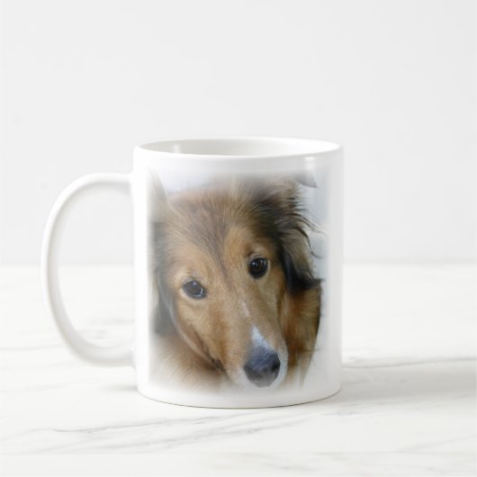 Collie-Hundekaffee-Tasse Kaffeetasse (Links)