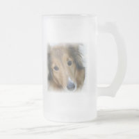 Collie-Hundemattierte Bier-Tasse