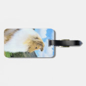 Collie in Mountains (Rough) Malerei - Hunde Kunst Gepäckanhänger (Rückseite horizontal)
