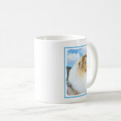 Collie in Mountains (Rough) Malerei - Hunde Kunst Kaffeetasse (VorderseiteRechts)