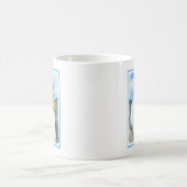 Collie in Mountains (Rough) Malerei - Hunde Kunst Kaffeetasse (Mittel)
