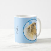 Collie in Mountains (Rough) Malerei - Hunde Kunst Kaffeetasse (VorderseiteRechts)
