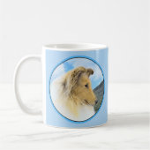 Collie in Mountains (Rough) Malerei - Hunde Kunst Kaffeetasse (Links)