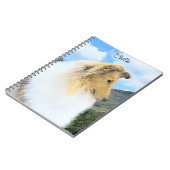 Collie in Mountains (Rough) Malerei - Hunde Kunst Notizblock (Linke Seite)