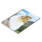 Collie in Mountains (Rough) Malerei - Hunde Kunst Notizblock (Linke Seite)