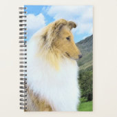 Collie in Mountains (Rough) Malerei - Hunde Kunst Planer (Vorderseite)