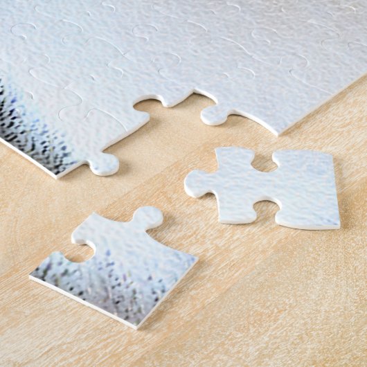 Collie in Mountains (Rough) Malerei - Hunde Kunst Puzzle (Seite)