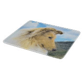 Collie in Mountains (Rough) Malerei - Hunde Kunst Schneidebrett (Ecke)