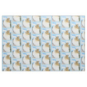 Collie in Mountains (Rough) Malerei - Hunde Kunst Stoff (Fat Quarter (45,7 x 55,9 cm))