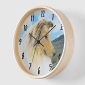 Collie in Mountains (Rough) Malerei - Hunde Kunst Uhr (Winkel)