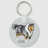 collie keychain schlüsselanhänger (Vorderseite)