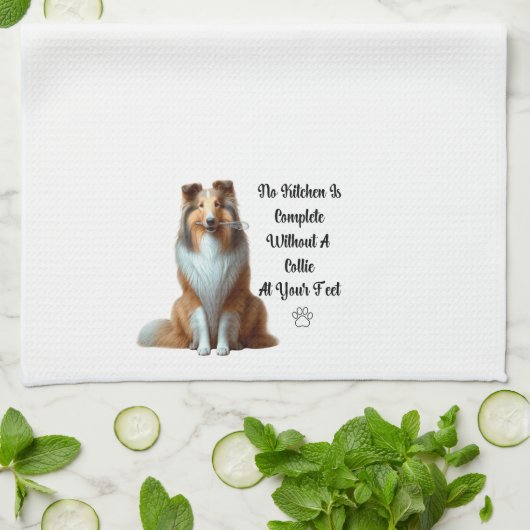 Collie Kitchen Handtuch (Gefaltet)