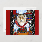 Collie Koch Postkarte (Vorne/Hinten)