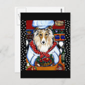 Collie Koch Postkarte (Vorne/Hinten)