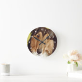 Collie-Kunst Runde Wanduhr (Zuhause)