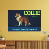 Collie Lemon LabelSan Dimas, CA Leinwanddruck (Insitu (Wohnzimmer))
