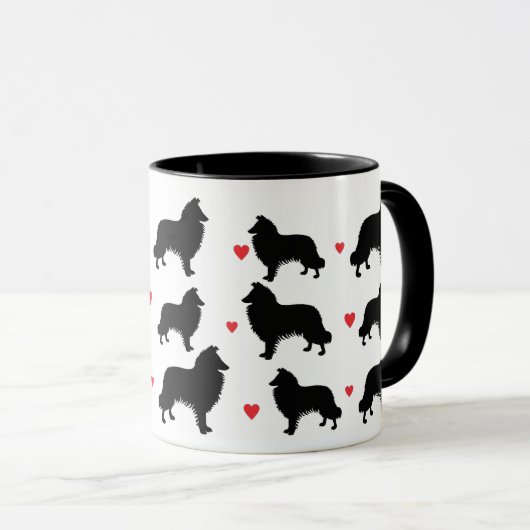 Collie Liebe Tasse (VorderseiteRechts)