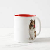 Collie Liebe Zweifarbige Tasse (VorderseiteRechts)