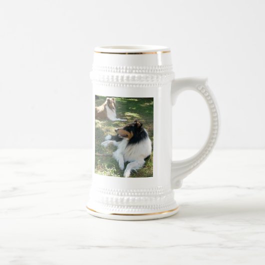 COLLIE LOVERS STEIN BIERGLAS (Rechts)
