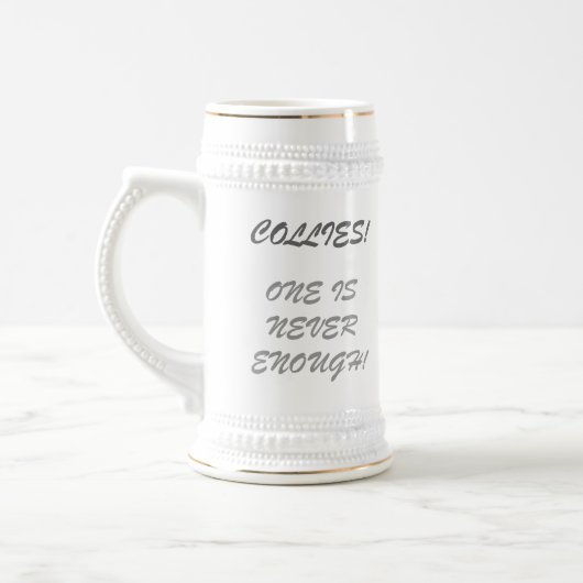 COLLIE LOVERS STEIN BIERGLAS (Links)