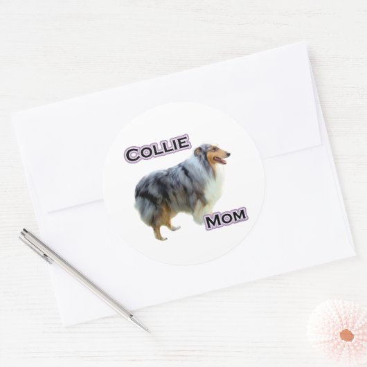 Collie Mama 4 - Aufkleber (Umschlag)