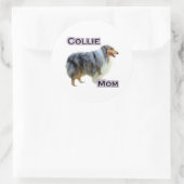 Collie Mama 4 - Aufkleber (Tasche)