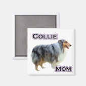 Collie Mama 4 - Magnet (Vorderseite/Rückseite)