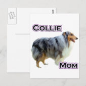 Collie Mama 4 Postkarte (Vorne/Hinten)