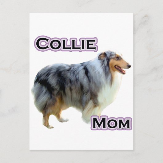Collie Mama 4 Postkarte (Vorderseite)