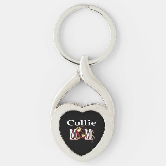 Collie Mama Geschenke Schlüsselanhänger (Vorderseite)