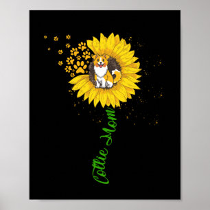 Collie Mama Sonnenblume Rough Collie gibt Hunde Ma Poster
